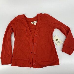 Tucker+Tate Cardigan Girls Small Red Button Front Long Sleeves New